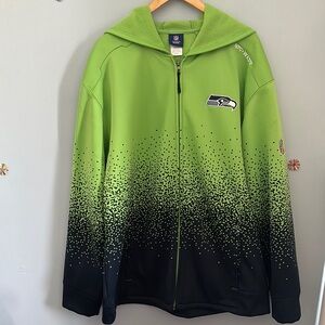 Reebok On Field Seattle Seahawks Confetti Ombre full-zip Hooded Jacket Size 2XL